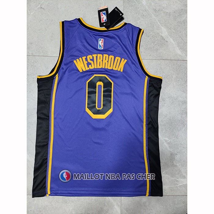 Maillot Los Angeles Lakers Russell Westbrook NO 0 Statement 2022-23 Volet